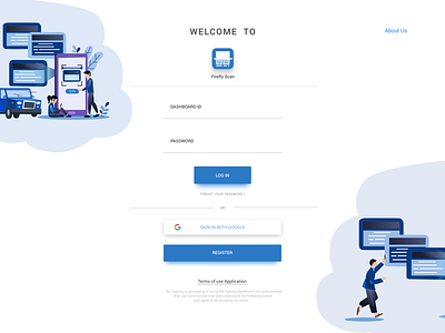 Tablet 9 illustration login page ui