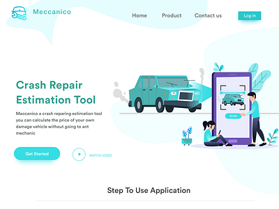 Crash Repair Web Landing Page landing page ui ux