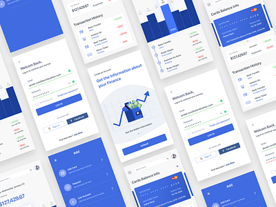 Financial Health App dashboard illustration landing page login ui reactapp