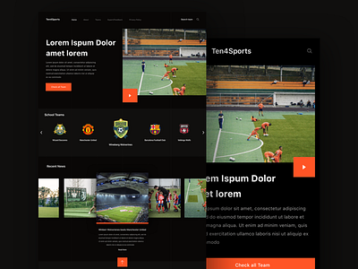 Responsive Ten4sports mobiledesign news responsive design sports ui ux webdesign