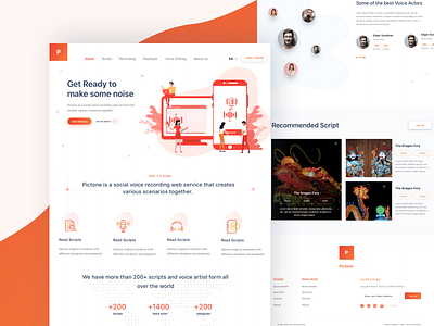 Landing Page company creative illustration landing page minimal mordern trend ui ui ux design voice over web webdeisgn