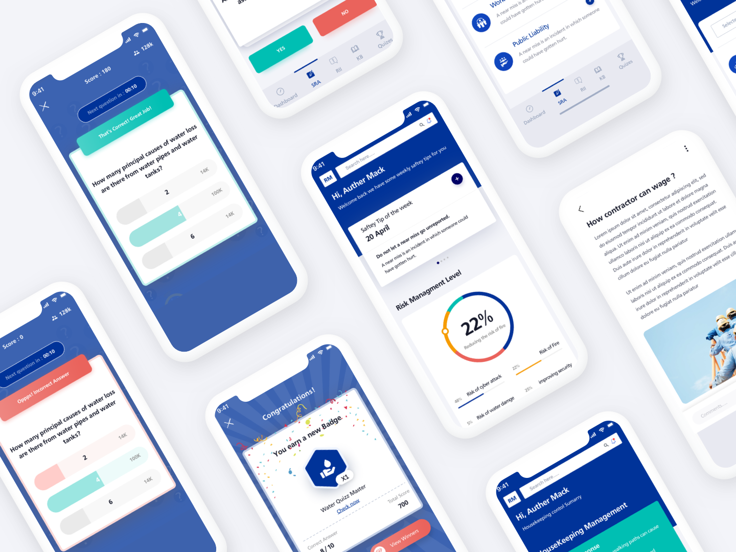 Risk Manager + Quiz App by Vivek Sati on Dribbble