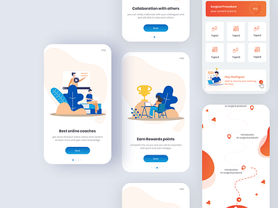 Learning App achievement ai badges dashboard design gamification illustration landing page learning app minimal mobiledesign onboarding reward ui ui ux ux vector