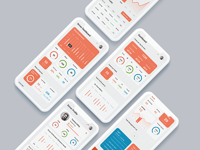 Mobil dashboard presentation branding dashboard data visulization design graphs minimal mobiledesign ui ui ux ux