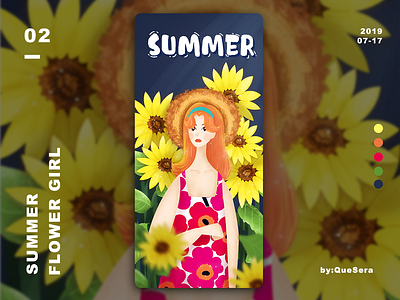 SUMMER-Flower Girl illustration