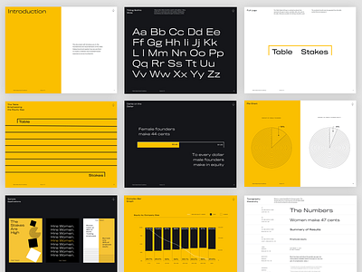 Carta's Table Stakes - Brand Guidelines brand guidelines brand identity branding data visualization equity finance fintech infographic layout typography women