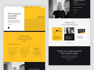 Carta's Table Stakes - Website - Home branding carta data visualization equality equity finance fintech infographics landing page layout startup typography ui website website design women
