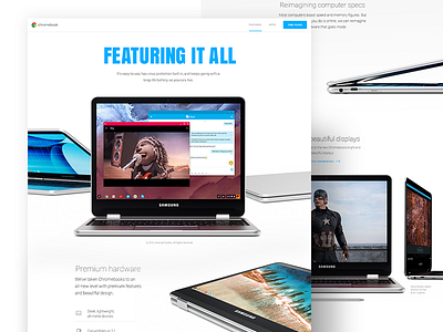 Chromebooks - Features Page chromebooks design devices google landing page layout photography website