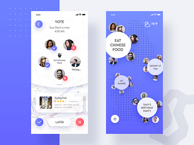 Travel sharing app app blue blue and white design map sharing social travel ui