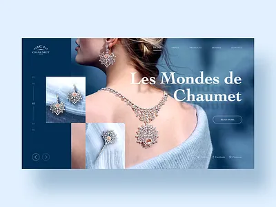 Web Design blue card design earring jewelry ui web