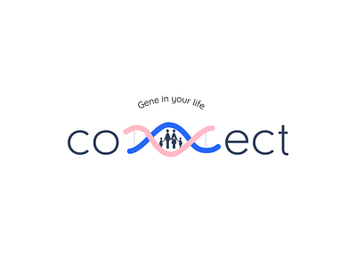 Logo font concept "connect and gene" design illustration logo logodesign logos logotype typography ui