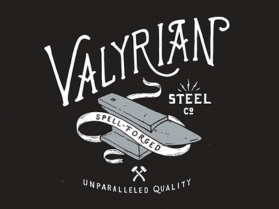 Valyrian Steel illustration t shirt typography willschneider