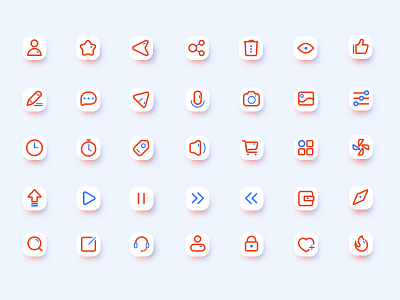 Icon design app buttons color design icon ios iphone lovely system ui