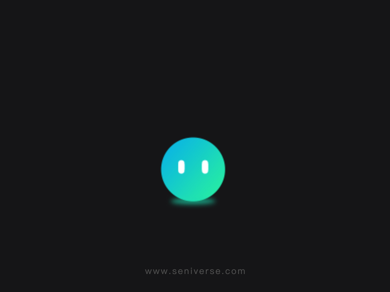 Seniverse-robot ae ai bounce cute dynamic effect green robot seniverse ui ux web