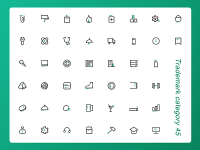 Trademark category 45 icon ios ui