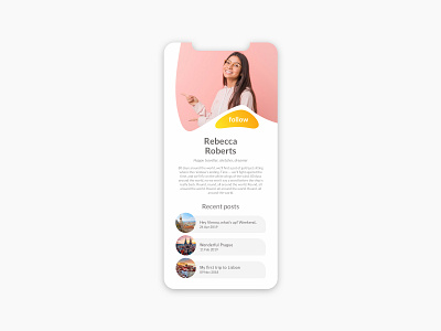 DailyUI challenge #006. User Profile. dailyui dailyui 006 mobile app mobile design mobile ui profile screen ui user profile