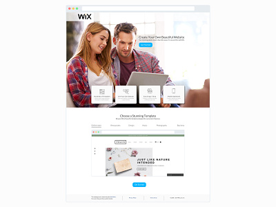 WIX Landing Page Re-design – Desktop and Mobile ui ui design web web design website