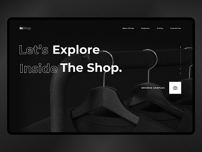 Shop header exploration | Web Design 2019 trend design app creative fluid freedom inspiration motivation grid typography dark landing page logo next generation abstract overlay colorful unique photography capture cemara shadow gradient image shop app shop marketplace ecommerce shopping transparent virtual reality ui ux vector website