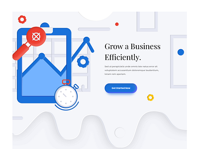 Business Growth Management - Landing Page 2d 3d academy adobe flat navigation animation portfolio scroll app character design branding chocolate logo flat icon illustration luxury metal packaging paper vector school site typography slider swipe web