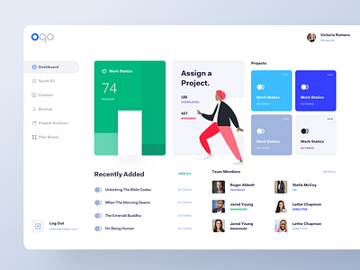 Project Manangement Dashboard | VOL - I colorful creative dashboard design fluid illustration minimal project management projects task task management ui ux website