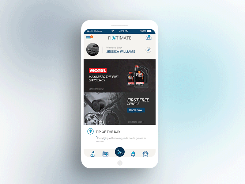 Automobile Service Mobile App animation automobile creative mobile app mockup prototype service