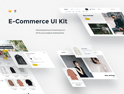 E-Commerce UI Kit & design system e commerce theme e commerce ui e commerce ui kit e shop ecommerce online store ui uikit uikits