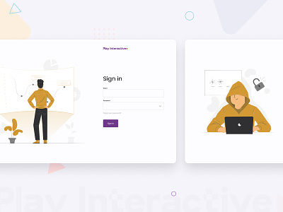 Play Interactive — Sign In admin design dashbaord figma game design illustrations product design sign in ui userinterfaces ux varification vector