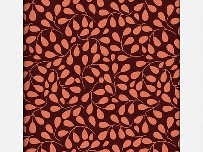 Leaf Pattern art design digital flat greenery illustration leaf leaves maroon nature orange pattern red seamless seamless pattern simple surface