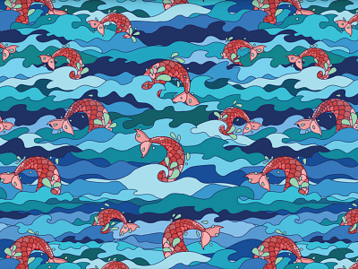 Mermaid Splash Pattern