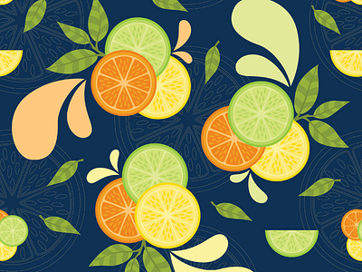 Citrus Seamless Pattern citrus citrus pattern fruit fruit pattern lemon lime orange pattern seamless