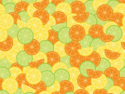 Citrus Slices Seamless Pattern