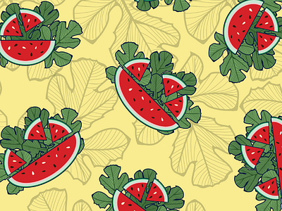 Watermelon Seamless Pattern fruit pattern seamless slice watermelon