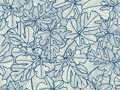 Leaf Seamless Pattern art leaf line pattern seamless
