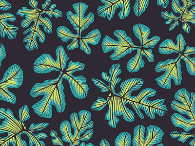 Leaf Seamless Pattern art leaf line pattern seamless