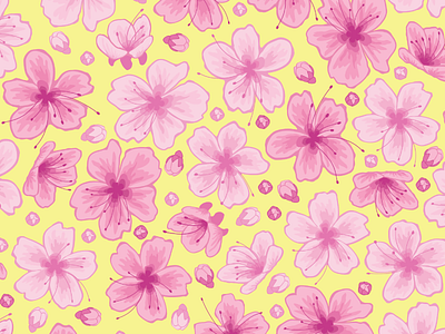 Cherry Blossoms Seamless Pattern blossoms cherry flower japan pattern sakura seamless spring