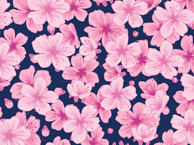 Cherry Blossoms Seamless Pattern blossoms cherry flower japan pattern sakura seamless spring