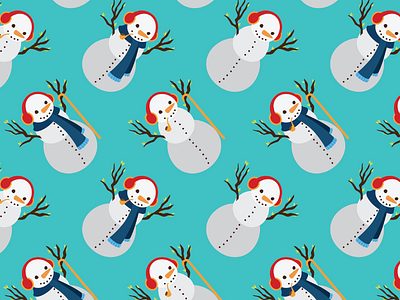 Snowman Seamless Pattern