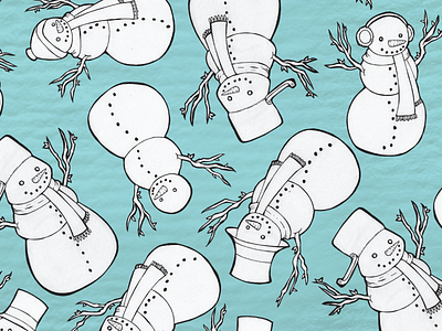 Snowman Seamless Pattern