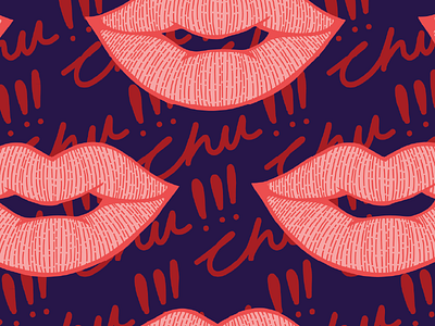 Line Art Lips art line lips pattern seamless sexy