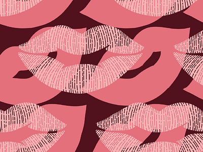 Line Art Lips art line lips pattern seamless sexy