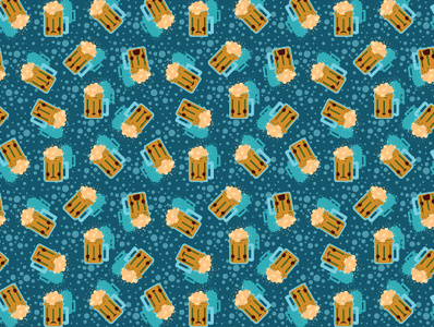 Cute Beer Glass adorable beer bubbles cute design emoji emoticon glass pattern seamless seamless pattern surface surface pattern