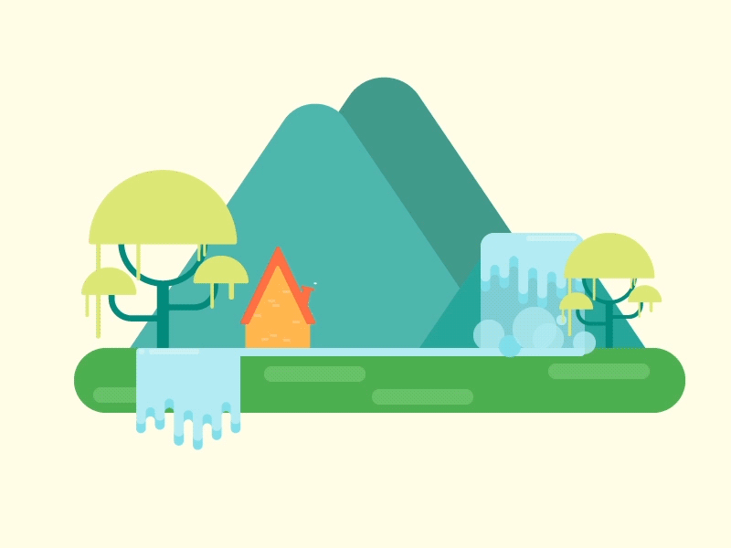 forest house flat forest house illustration