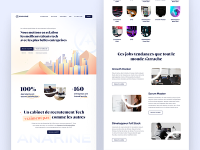 Anakine — Rebrand website (1/2) product design recruting starwars tech ui website