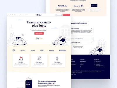 Flitter — Website (1/3) insurance product design responsive ui web