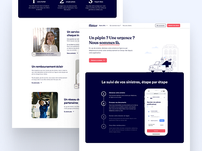 Flitter — Website (3/3) insurance product design responsive ui web