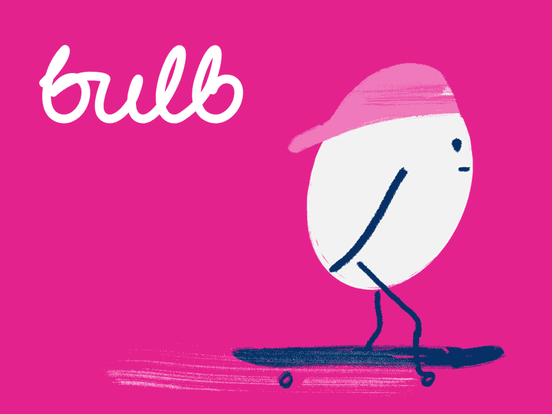 Egg Boarding animation bulb bulbenergy egg gifs green illustration skateboarding spring stopframe