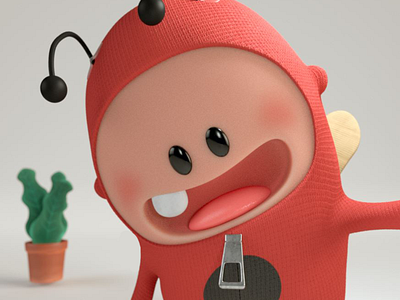 'Zip' the ladybug 3d 3d artist animation cartoon character character art creature happy ladybug mascot