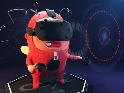 'Zip' the ladybug (Virtual Reality) 3d 3d art 3d artist animation ar augmented reality augmentedreality autodesk cartoon htc htc vive illustration ladybug maya pixar virtual reality virtualreality vr