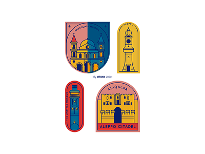 What does Aleppo famous for? aleppo art icon icons illustration landmarks syria