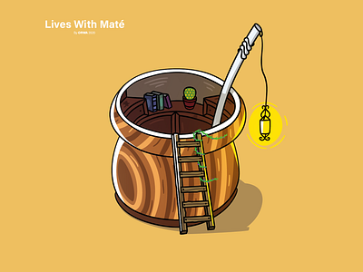 Lives With Mate art cup design illustration mate